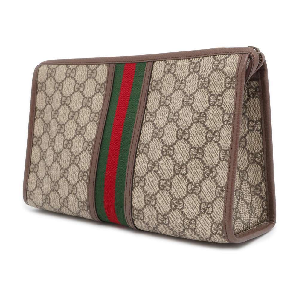 Gucci GG Supreme Ophidia Pouch Clutch Bag - Picture 2 of 11